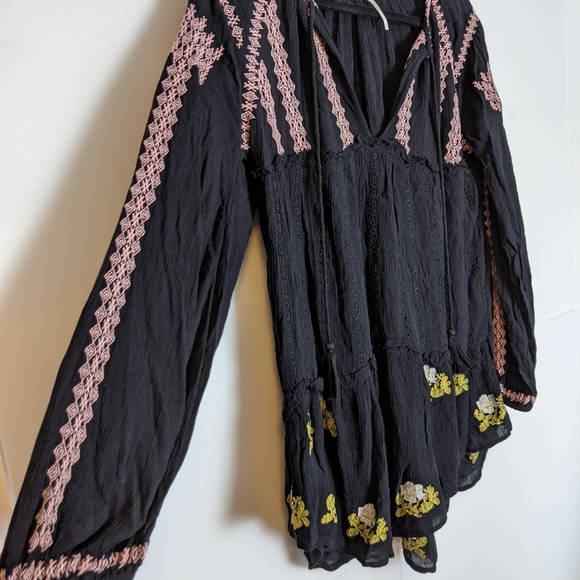 Free People Wild Horses Embroidered Mini Dress S - Picture 5 of 7